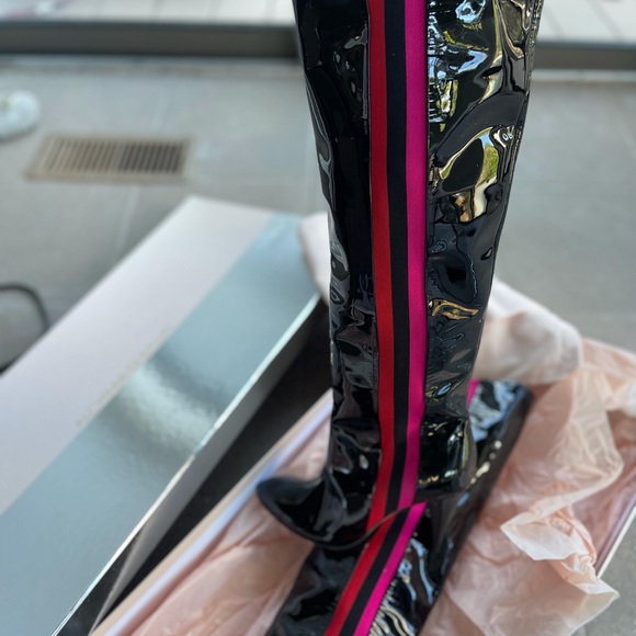 Alchimia Di Ballin patent lather knew High boots - Picture 3 of 5